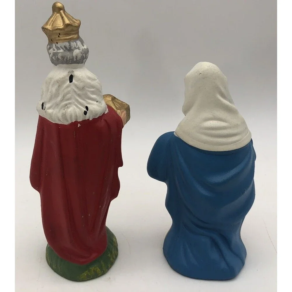 Vintage Misc Lot of 4 Nativity Figures Mary Wiseman 2 Lamb Japan ￼read